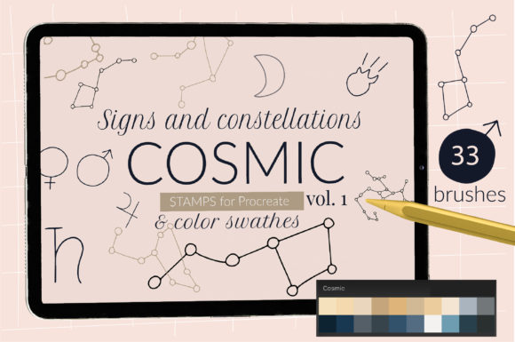 Download Cosmic Procreate Stamps with Astronomic - Stamp Collection