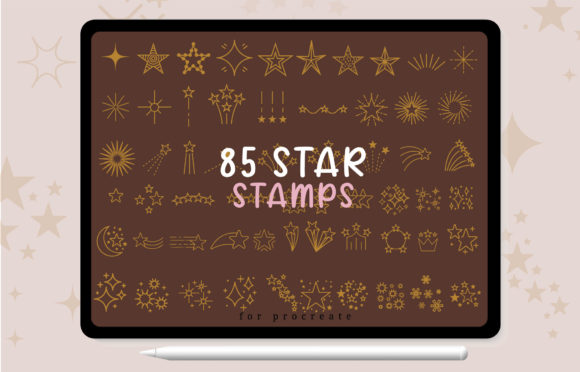 Download Brush Stamp Procreate - Star Sparkle - Stamp Collection