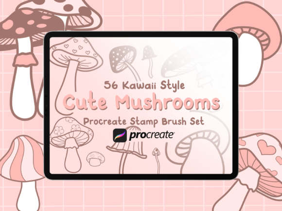 Download Doodle Mushroom Procreate Stamp Brushes - Stamp Collection