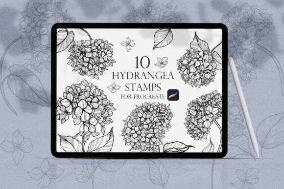 Download Hydrangea Procreate Stamps - Stamp Collection