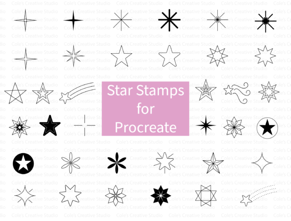 Download Procreate Star Stamp Brush Set - Stamp Collection