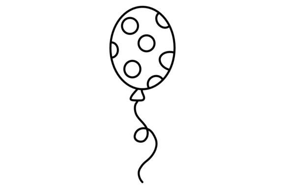 Download Balloon Line Art Procreate Brush Stamp - Stamp Collection