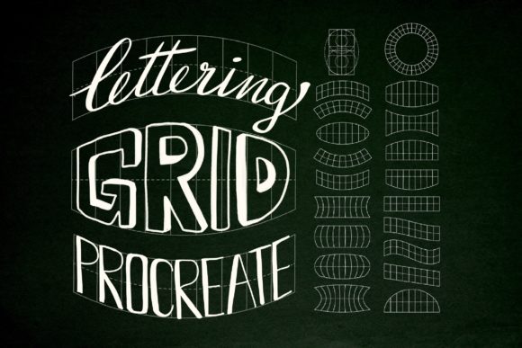 Download Lettering Grid for Procreate Stamp Brush - Stamp Collection