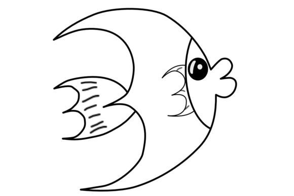 Download Fish Line Art Procreate Brush Stamp - Stamp Collection