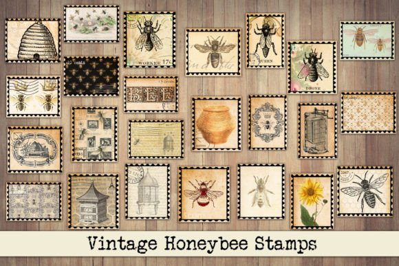 Download Vintage Honeybee Stamps - Stamp Collection