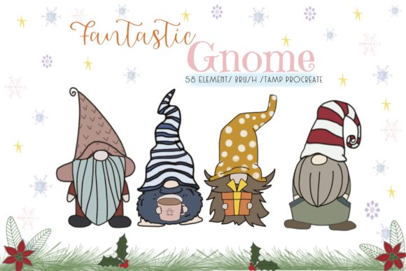 Download Fantastic Gnome 58 Brush Stamp Procreate - Stamp Collection