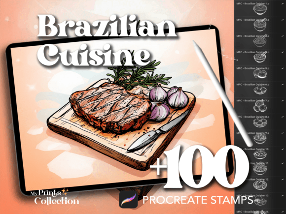 Download 100+ Procreate Brazilian Cuisine Stamps - Stamp Collection