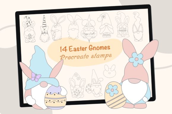Download Easter Gnome Procreate Brush Stamps - Stamp Collection