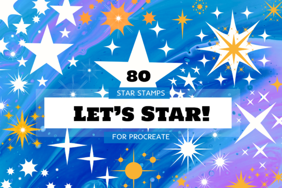 Download Star Stamp Brush Procreate Set Sparkling - Stamp Collection