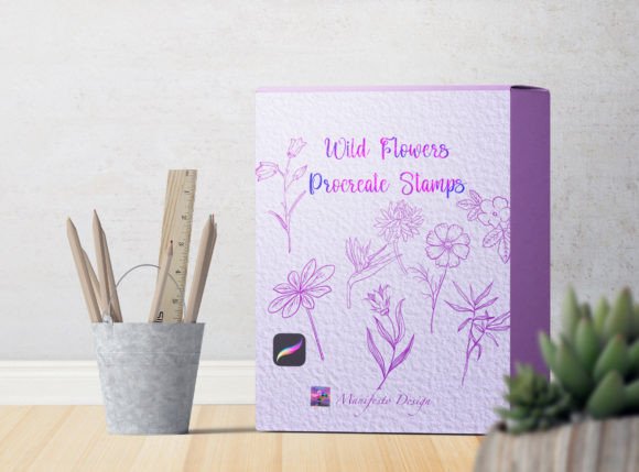 Download Wild Flower Stamps Procreate Bundle V 4 - Stamp Collection