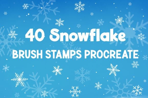 Download Snowflake Brush Stamp Procreate Xmas - Stamp Collection