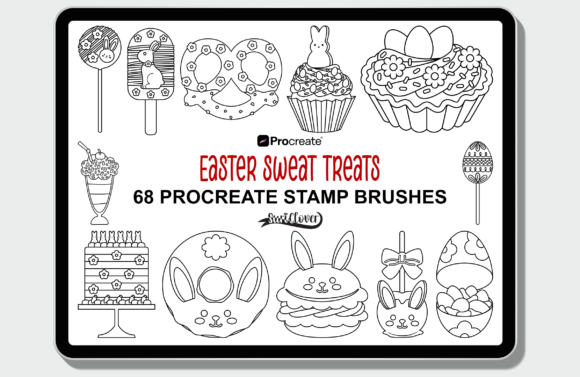 Download Procreate Easter Sweet Treat Stamp Brush - Stamp Collection