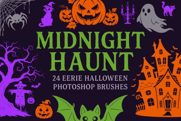 Download 24 Halloween Photoshop Stamp Brushes - Stamp Collection