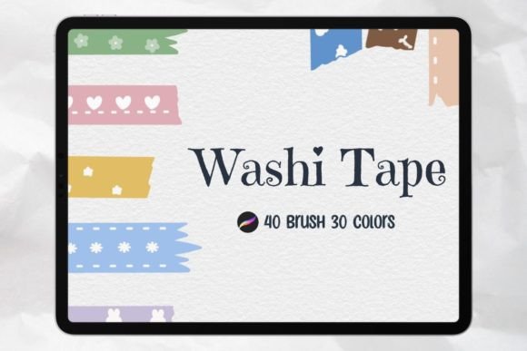 Download Washi Tape Procreate Digita Stamps - Stamp Collection
