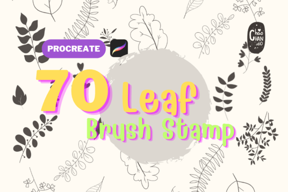 Download Leaf 70 Brush Stamp Procreate - Stamp Collection