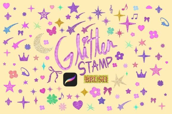 Download Glitter Brush Glitter Stamp Brush - Stamp Collection
