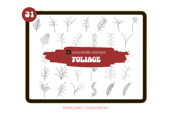 Download Foliage Procreate Stamp Brushes - Stamp Collection