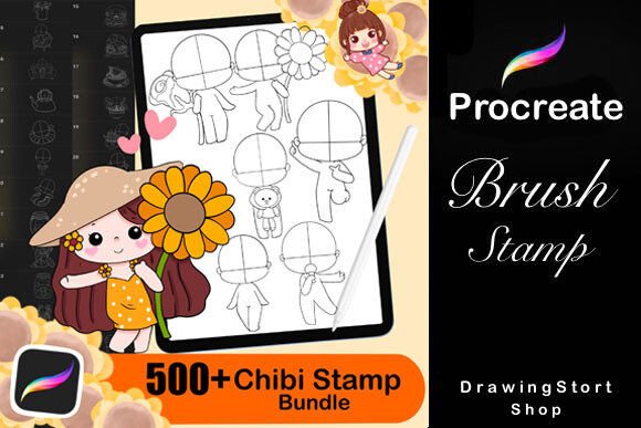 Download 500+Chibi Stamp Brushes,Chibi Body Guide - Stamp Collection