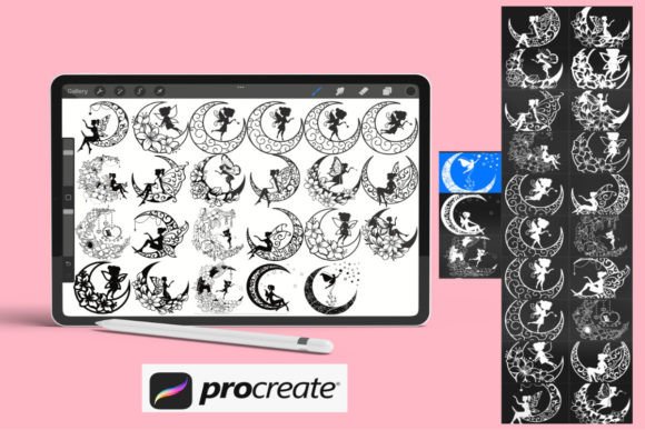 Download CrescentMoon Fairy Procreate Brush Stamp - Stamp Collection
