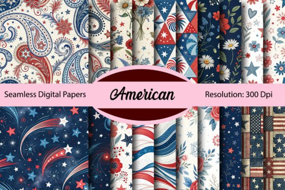 Download American Seamless Digital Paper - Premium Resources