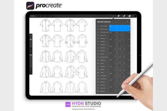 Download Shirts Design Set Procreate Stamp Brushe - Stamp Collection