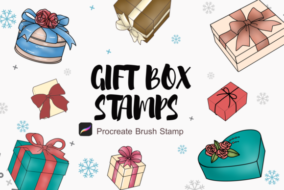 Download Procreate Brushes Stamp : 15 Box Gifts - Stamp Collection
