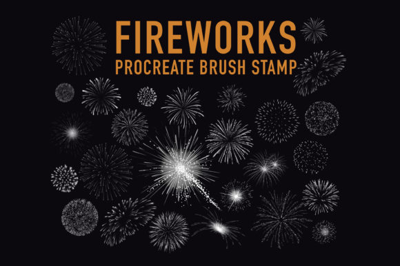 Download Fireworks Stamps Brushes for Procreate - Stamp Collection