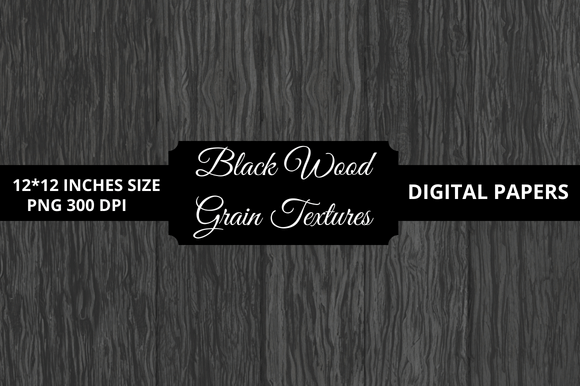 Download Black Wood Grain Textures Digital Papers - Digital paper Collection