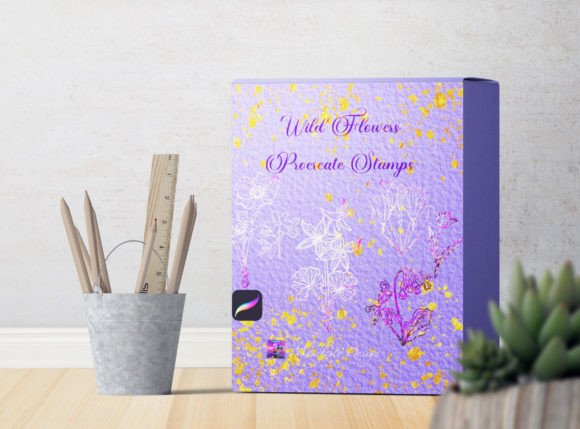 Download Wild Flower Stamps Procreate Bundle V 6 - Stamp Collection