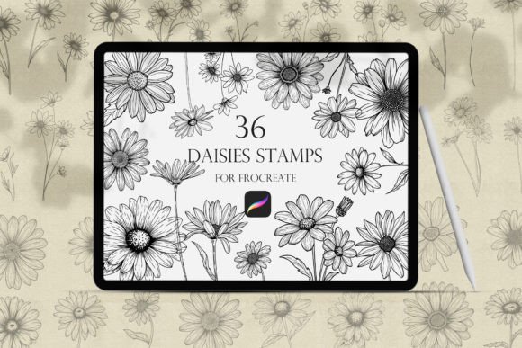Download Daisy Procreate Stamps - Stamp Collection