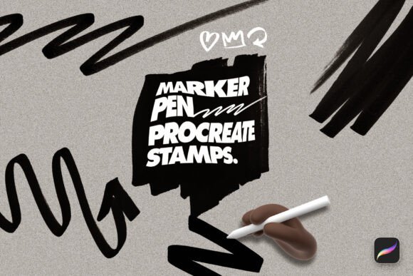 Download Marker Pen Procreate Stamp Brushes - Stamp Collection