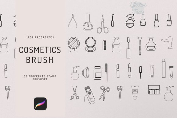 Download 32 Procreate Beauty Set Stamp Brush - Stamp Collection