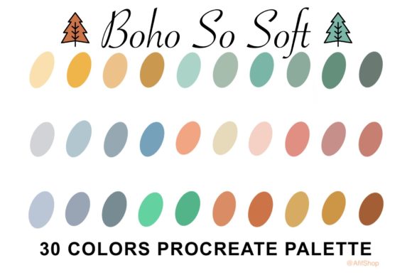 Download Boho so Soft Palette Procreate App IPad. - Procreate app Collection