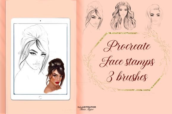 Download Procreate Face Stamps, Procreate Brushes - Stamp Collection