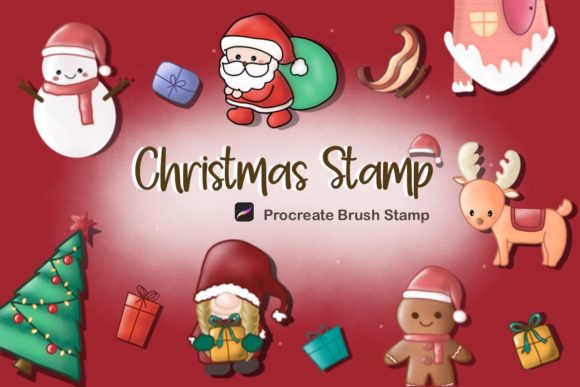 Download Procreate Brush Stamp 20 Christmas Set1 - Stamp Collection