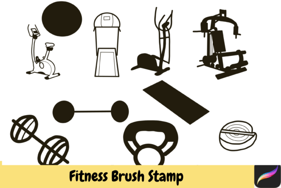 Download Fitness Procreate Brush Stamps IPAD - Stamp Collection