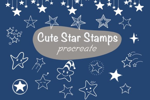 Download Cute Star Procreate Brush Stamps - Stamp Collection