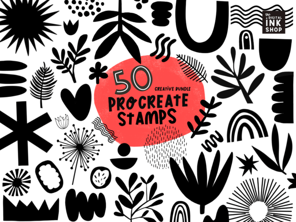 Download 50 Procreate Stamps - Stamp Collection